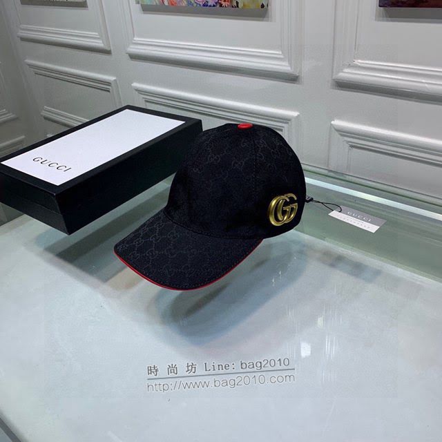 Gucci新品男士帽子 古馳金屬GG印花棒球帽鴨舌帽  mm1745